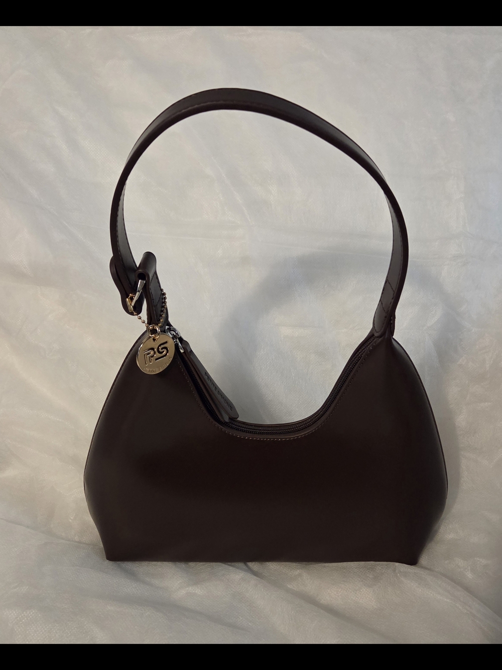 PS Petite Simone Shoulder Purse Small Hobo Bag  Crescent Black U Shaped